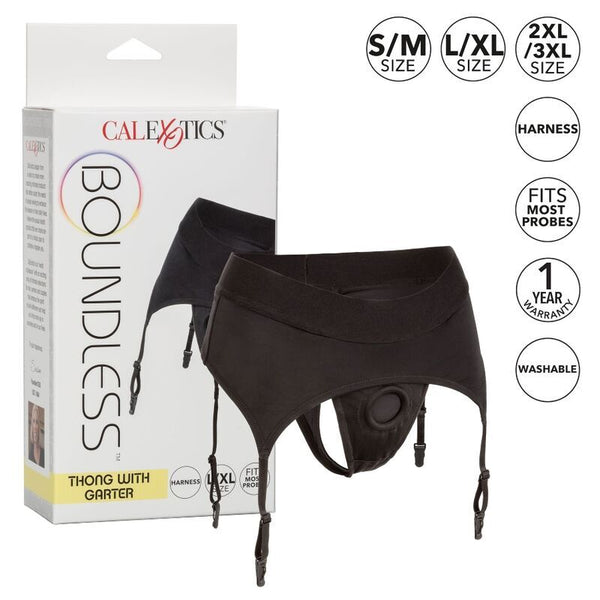 Calexotics boundless arnés tanga con liguero l xl