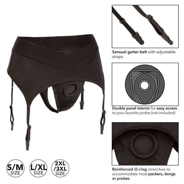 Calexotics boundless arnés tanga con liguero l xl