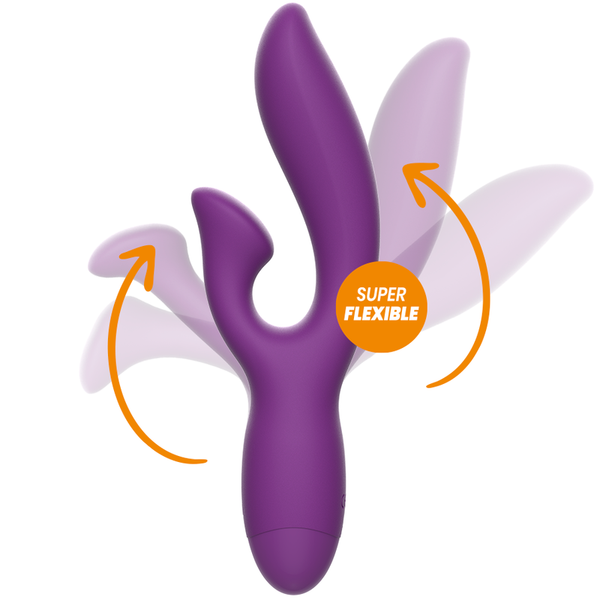 Rewofun vibrador flexible con rabbit