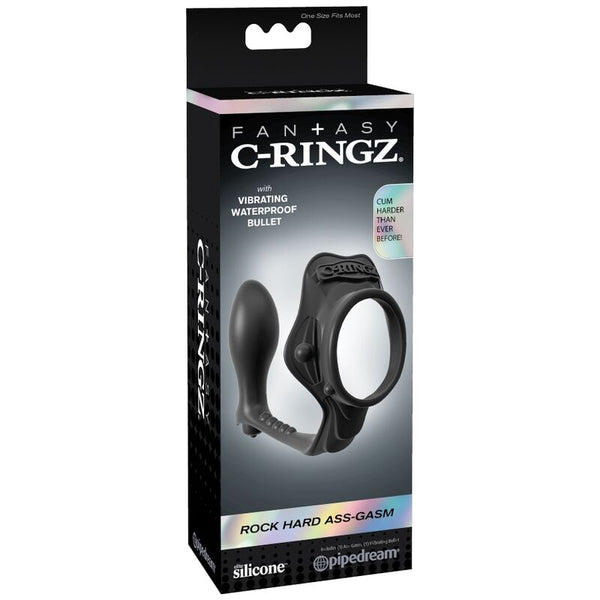 Fantasy rock hard anillo potenciador con plug anal