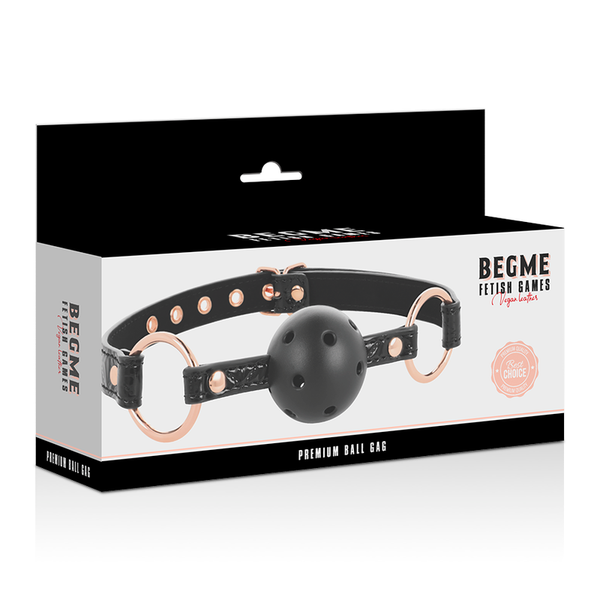 Begme black edition mordaza cuero vegano