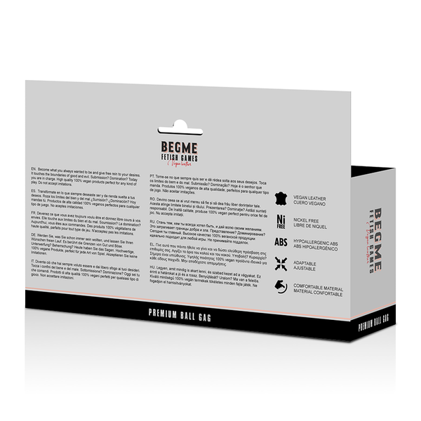 Begme black edition mordaza cuero vegano