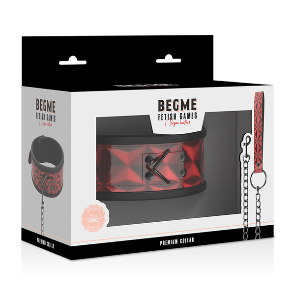Begme red edition collar cuero vegano con forro de neopreno