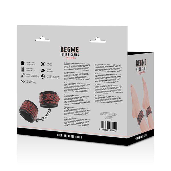 Begme red edition esposas para tobillos con forro de neopreno