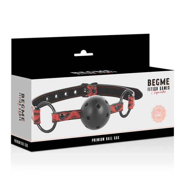 Begme red edition mordaza cuero vegano