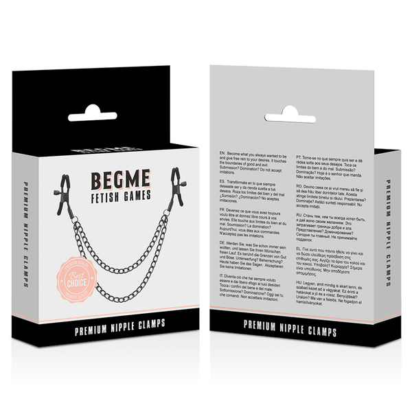Begme red edition pinzas pezones con cadena