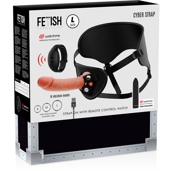 Fetish arnés con dildo y bala control remoto tecnología watchme l