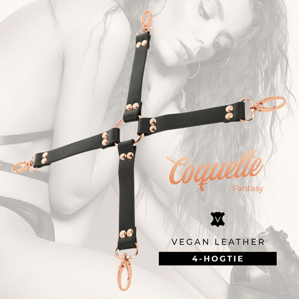 Coquette fantasy hog tie cuero vegano