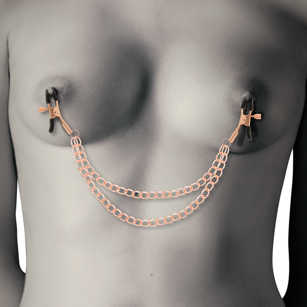 Coquette fantasy pinzas metalicas pezones con cadena