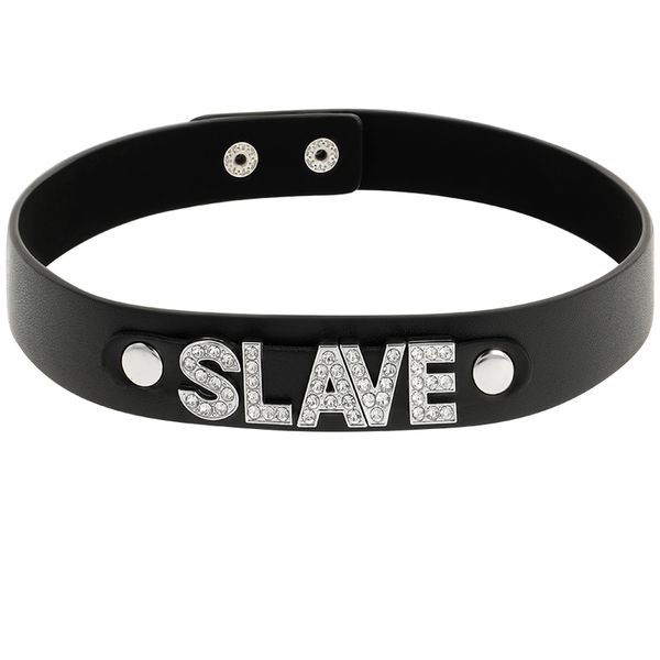 Coquette choker cuero vegano slave