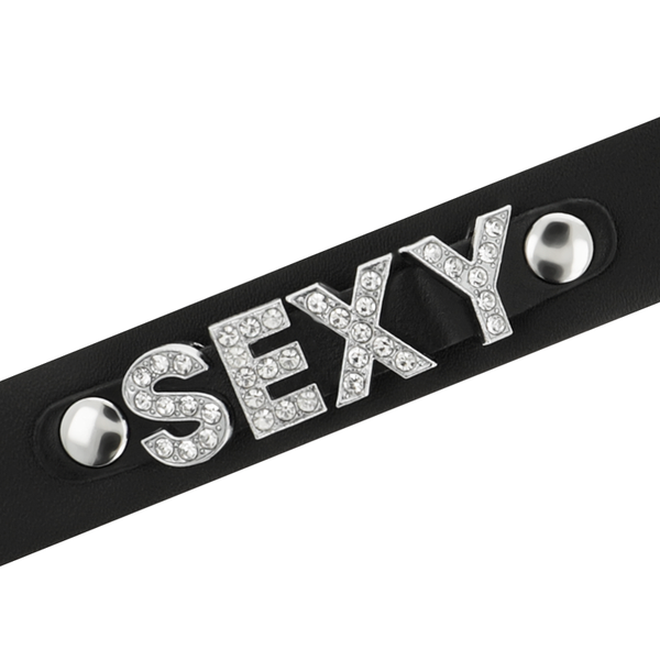 Coquette choker cuero vegano sexy