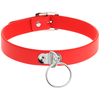 Coquette collar cuero vegano rojo accesorio woman fetish