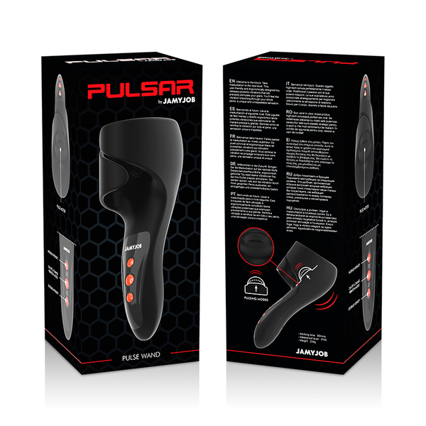 Pulsar masturbador vibrador ajustable con golpeteo en glande