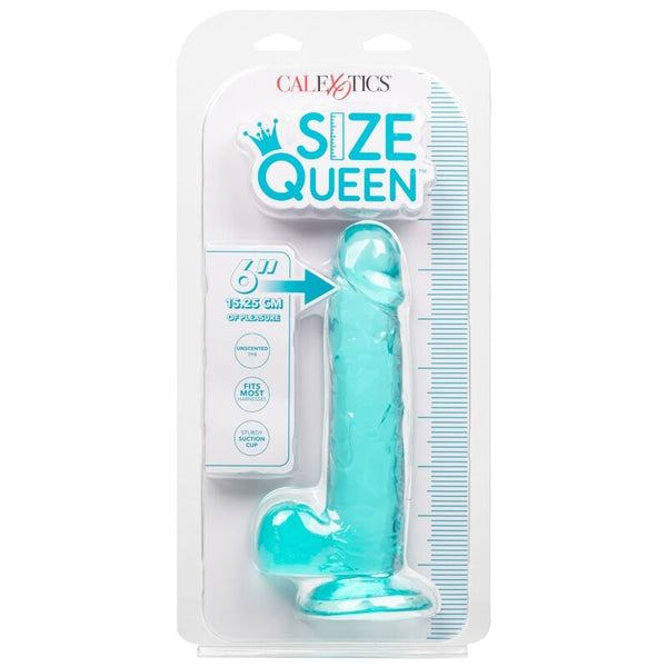 Calexotics size queen dildo azul 15.3 cm