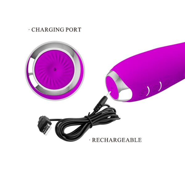 Molly vibrador con rotación recargable