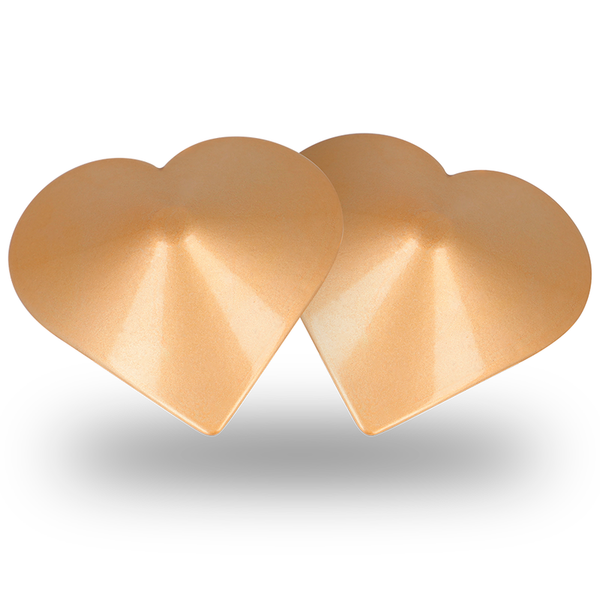 Coquette cubre pezones metal corazones dorados