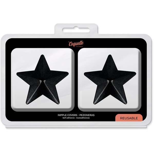 Coquette cubre pezones metal estrellas negras