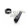 Ohmama collar para pene y correa piel con cadena metalica