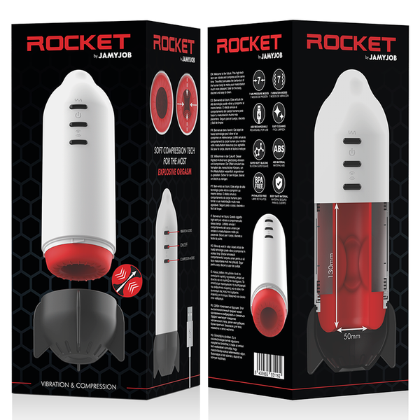 Jamyjob rocket masturbador tecnología soft compression y vibración