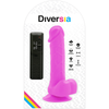 Diversia dildo realístico flexible con vibración lila 20.5 cm o 4.2 cm