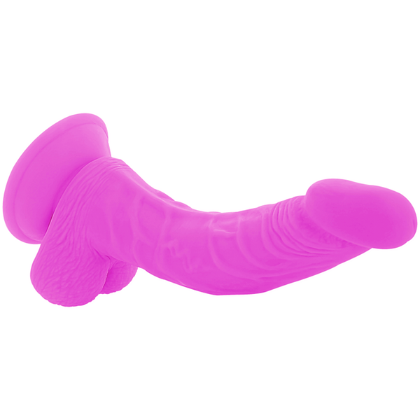 Diversia dildo realístico flexible con vibración lila 21.5 cm o 4.5 cm