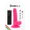 Diversia dildo realístico flexible con vibración rosa 17 cm o 3.3 cm