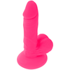 Diversia dildo realístico flexible con vibración rosa 17 cm o 3.3 cm