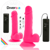 Diversia dildo realístico flexible con vibración rosa 20.5 cm o 4.2 cm