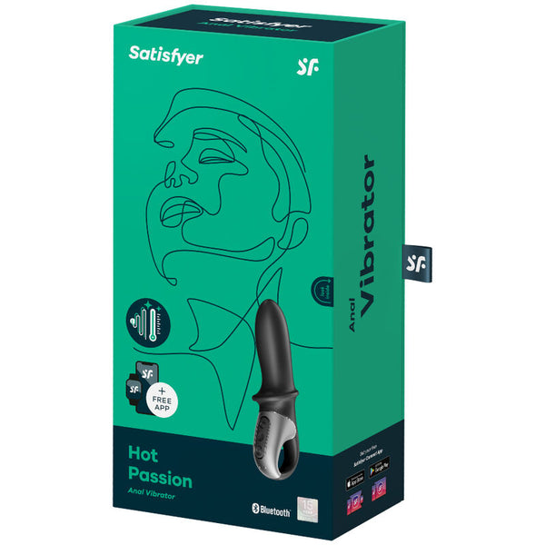 Hot passion vibrador anal app negro