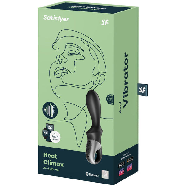 Heat climax vibrador anal app negro