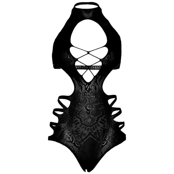 Leg body de encajes talla única negro
