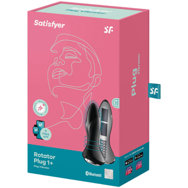 Rotator plug 1 con plug vibrador app negro