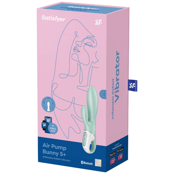 Air pump bunny 5 con vibrador rabbit inflable app verde