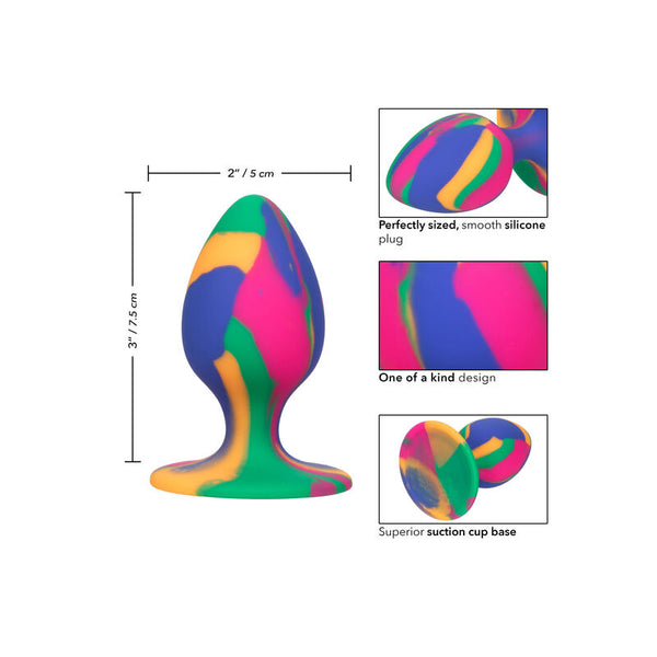 Calexotics cheeky medium tie dye plug anal