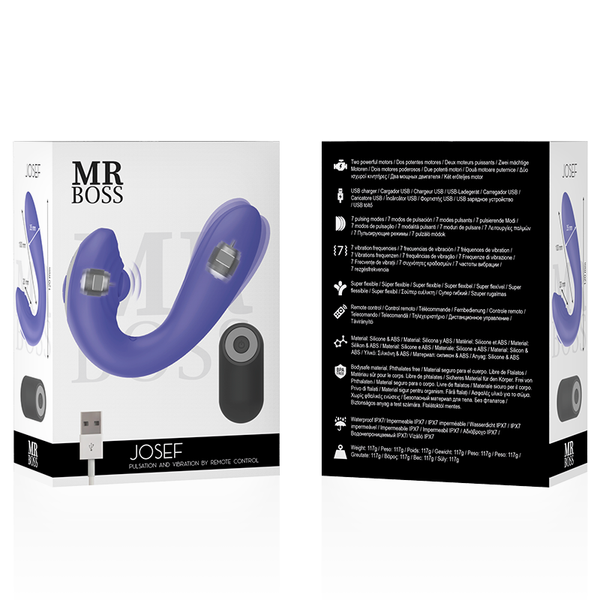 Mr. josef pulsation y vibración control remoto para parejas