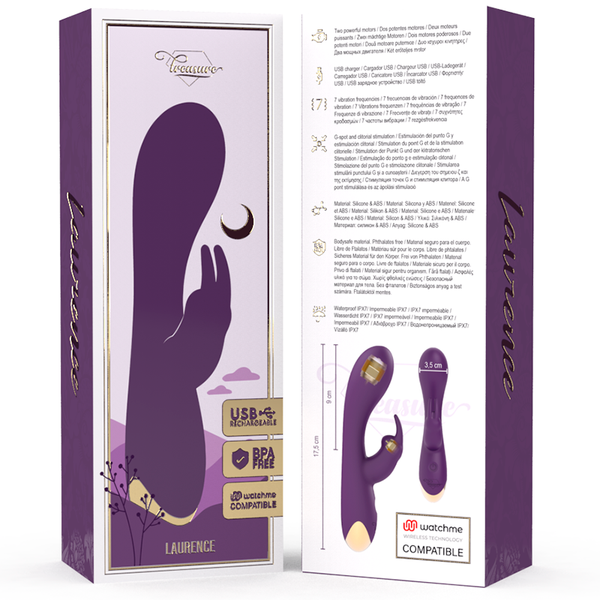 Laurence rabbit vibrador compatible con la tecnología watchme wireless