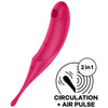 Vibrador azul satisfyer twirling pro estimulador y