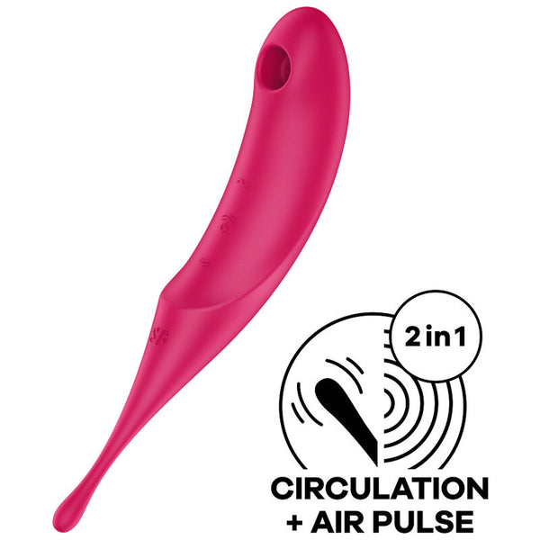 Vibrador azul satisfyer twirling pro estimulador y