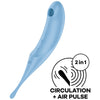 Vibrador azul satisfyer twirling pro estimulador y