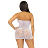 Leg mini vestido con pedrería talla única blanco