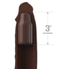 Funda para el pene Pipedreams 22,86 cm con plug de 7,62 cm marrón