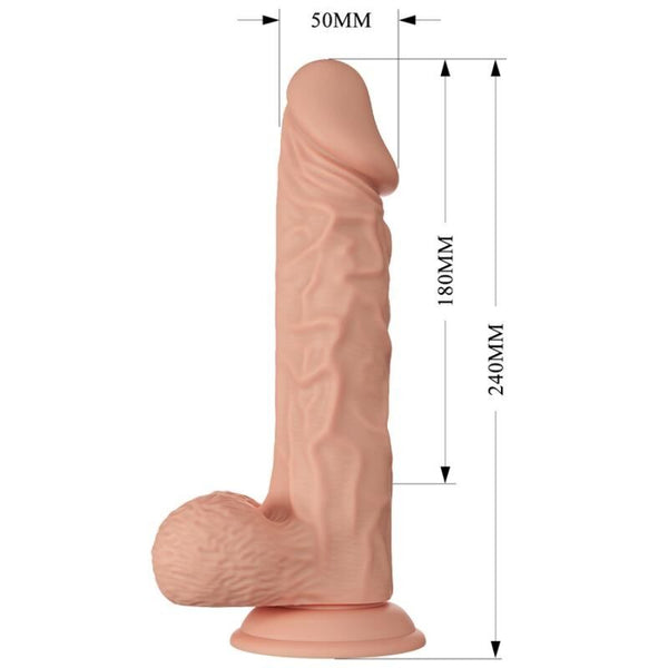 Baile beautiful encounter buraq dildo realístico flexible 24 cm natural