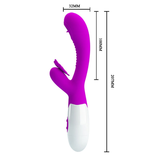 Vibrador Pretty Moth con lengua lila