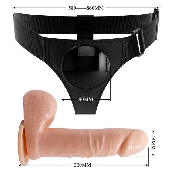 Pretty briefs arnés universal con dildo tom 20 cm natural