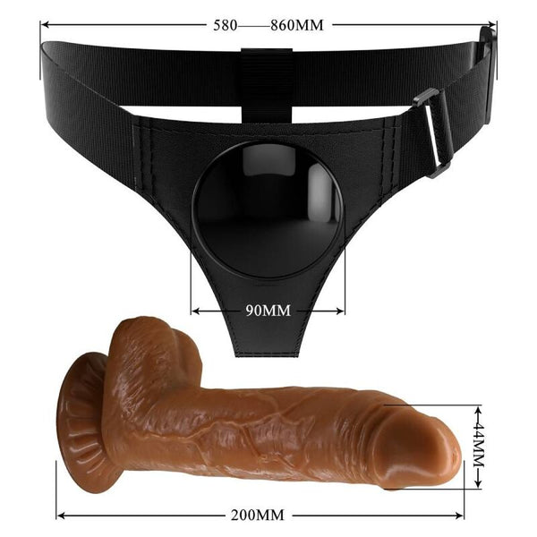 Pretty briefs arnés universal con dildo micheal 20 cm negro
