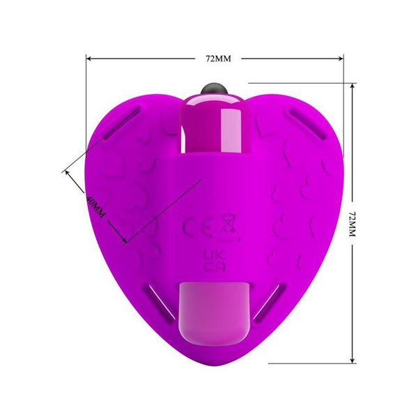 Pretty masajeador de clítoris heartbeat 10 modos de vibración morado