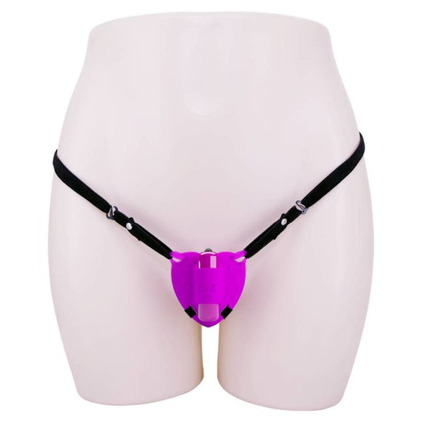 Pretty masajeador de clítoris heartbeat 10 modos de vibración morado