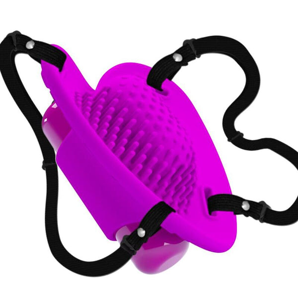 Pretty masajeador de clítoris heartbeat 10 modos de vibración morado