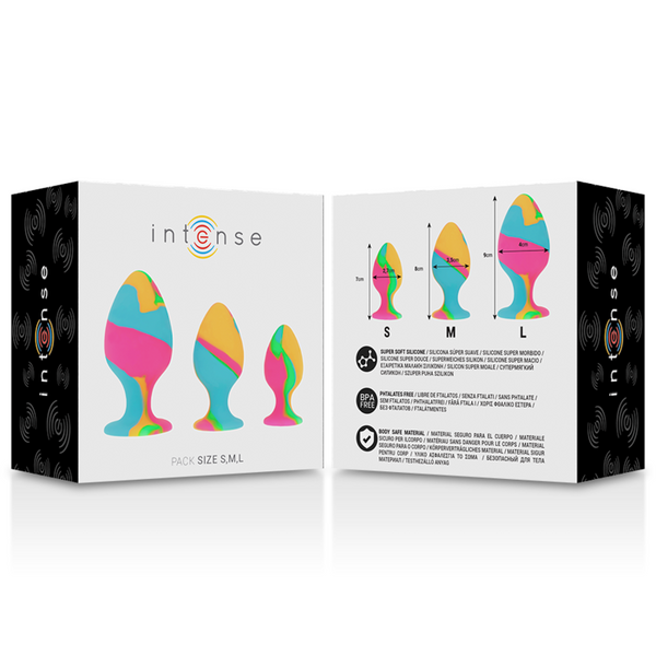 Intense set plug silicona multicolor