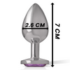 Intense plug anal metal aluminio con cristal violeta talla s